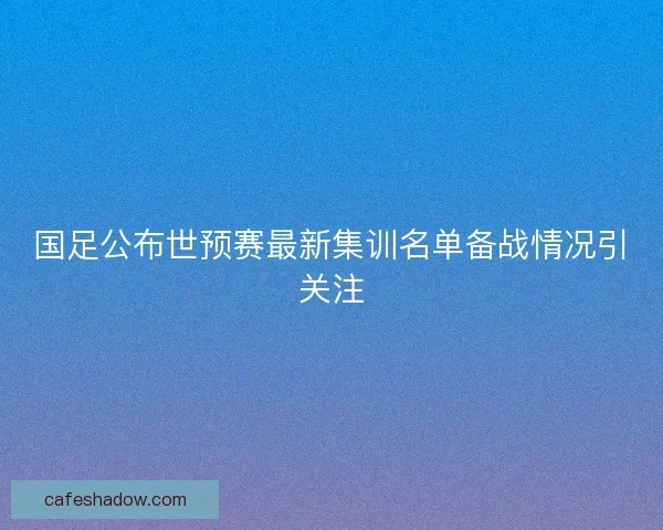 国足公布世预赛最新集训名单备战情况引关注